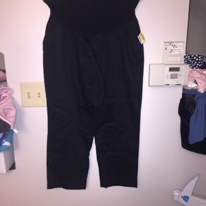 XL black maternity capris